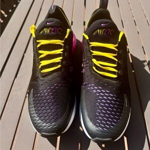 Nike Air 270 Black with Yellow and Purple Accents